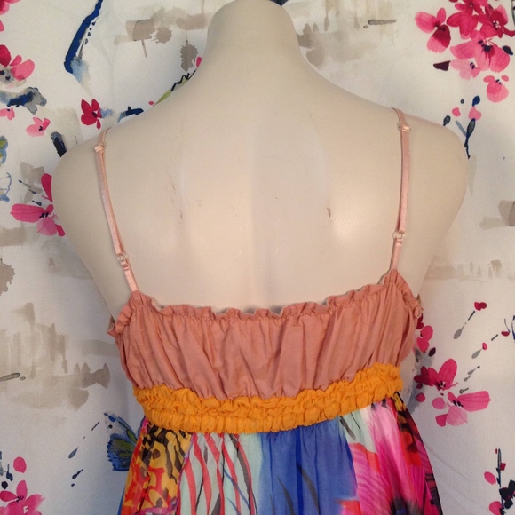 Sweet Sinammon Silk Boho Sun Dress Size M - Picture 6 of 8